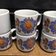 6 vintage coffee cups from the 70s, Monopoli porcelain