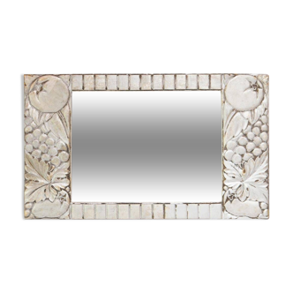 French silver mirror in art deco style and period c. 1930