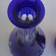 Paire de carafes en cristal bleu cobalt