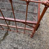 Metal bed with box spring