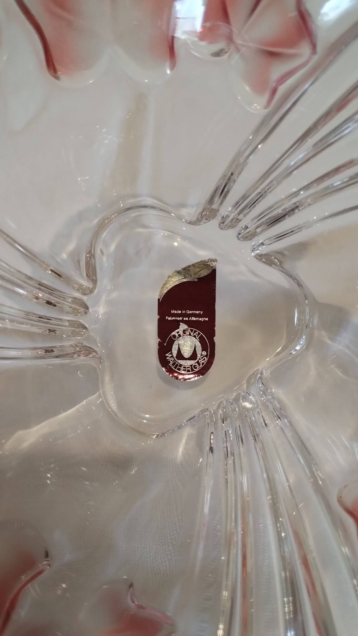 Crystal pocket tray by Walther Glas