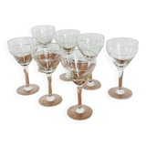 7  verres à  eau ciselés années 20/30