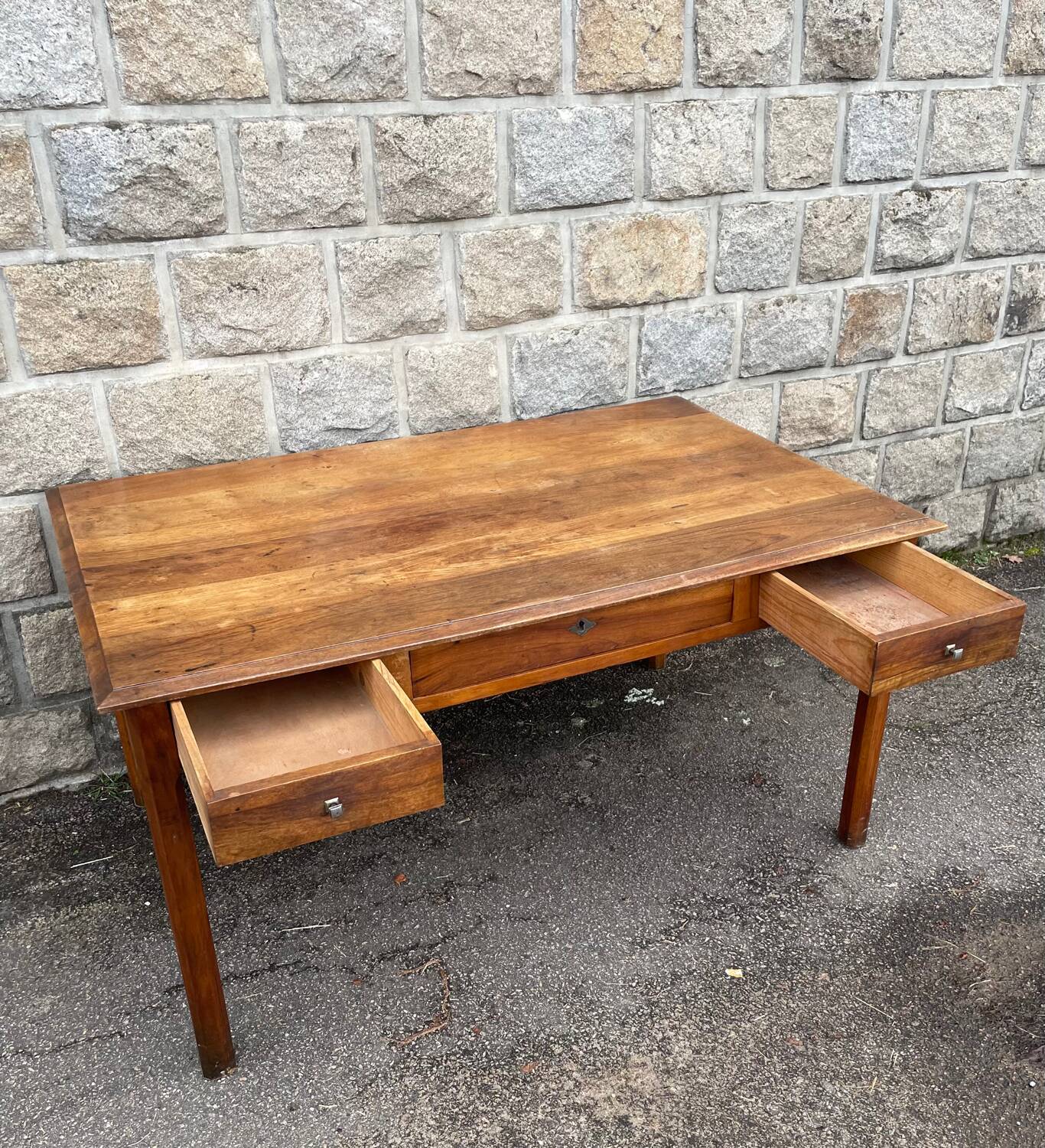 Cherry Wood Desk with three drawers