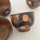 Set of 4 ceramic cups, Japanese pottery, circa 1960/70