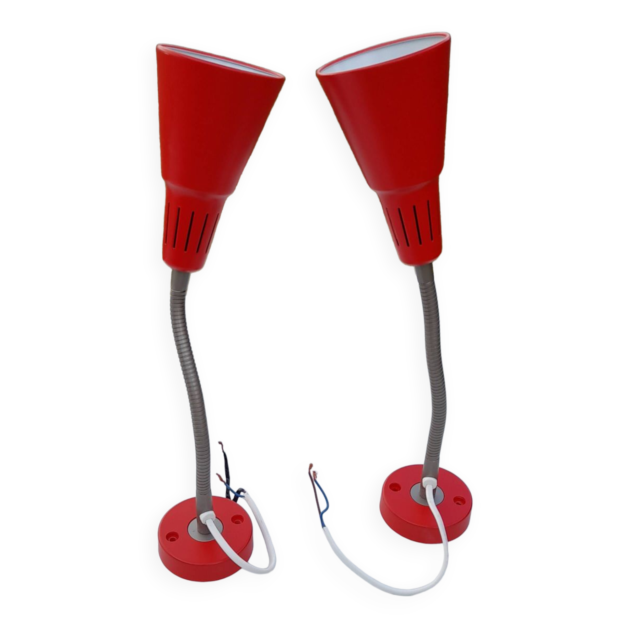 Pair of adjustable red aplliques by Knut and Marianne Hagberg 60s