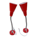 Pair of adjustable red aplliques by Knut and Marianne Hagberg 60s
