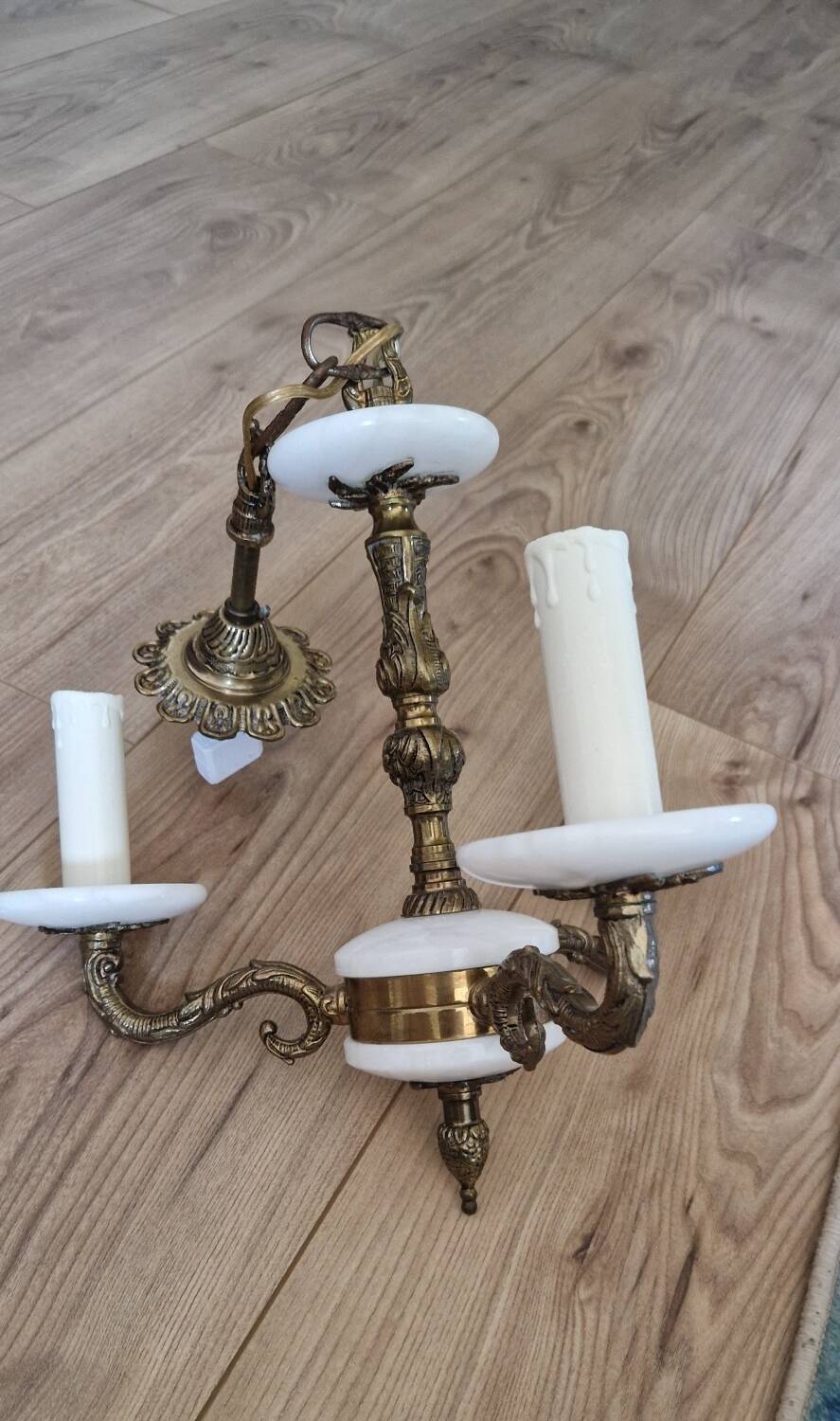 Louis XV style gilded bronze chandelier.