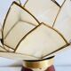 Vintage mother-of-pearl and brass flower wall lamp