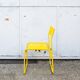 Perforated Metal Yellow Italian Chairs by Flyline, 1970s, Set of 4