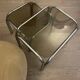 Table gigognes en chrome et verre fumé, 1970s, set de 2