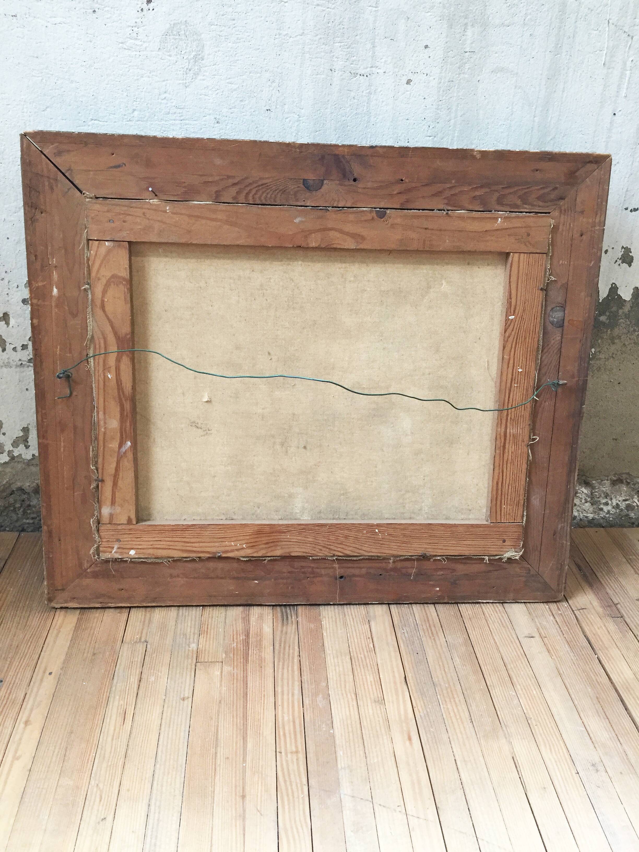 Ancient oil painting landscape