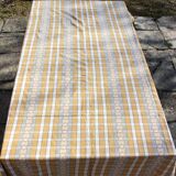 Beige vintage checkered rectangular tablecloth