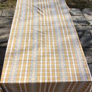 Nappe rectangulaire vintage beige à carreaux