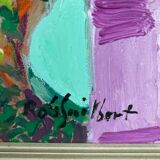 Still life with irises signed Guilbert
