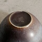 Large Swedish Mid Century Blue Brown Ceramic Bowl by Gunnar Nylund, 1950s