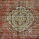 One-of-a-kind turkish handwoven vintage rug - rustic vintage charm 260x 158
