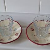 Flowery saucer cups