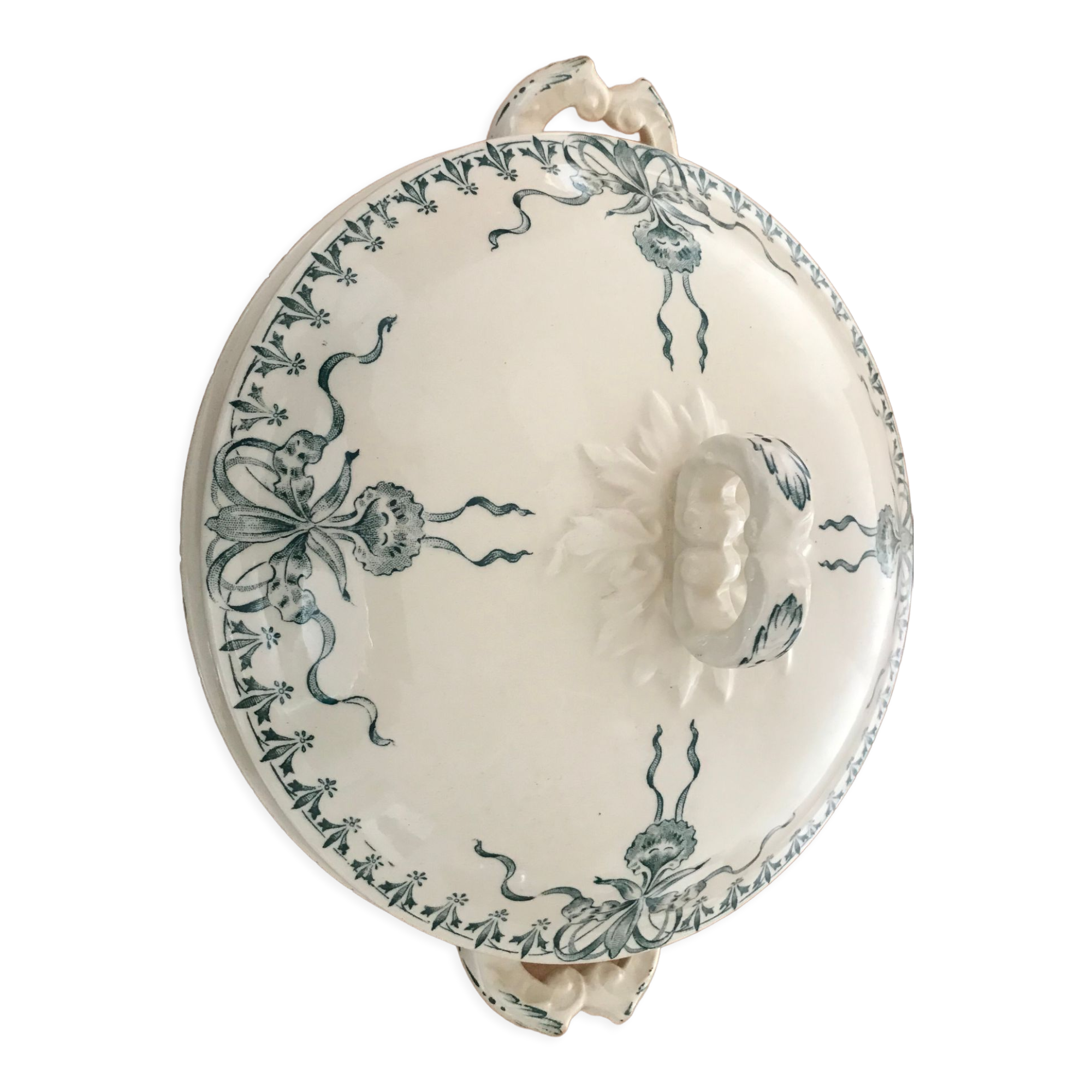 Porcelain tureen from Gien, Iron Earth model "Venice"