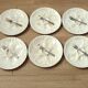 Ensemble de 6 assiettes à huîtres Français Pillivuyt Porcelaine blanche classique Mid Century 4514