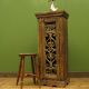Vintage Indian Cabinet with Iron Railway Insert Door, Narrow Drinks Cabinet, No2