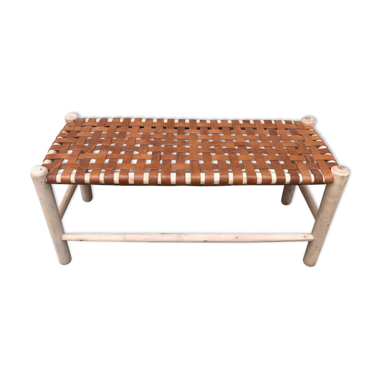 Berbere camel leather bench