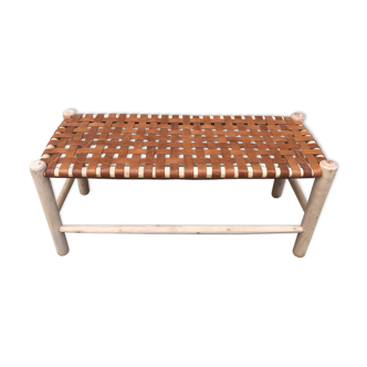 Berbere camel leather bench