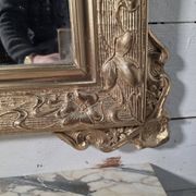 Antique Art Nouveau gilded mirror, 138cm