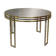 Dining table in chrome and gold steel, Romeo Rega style, Italy, 1970s.