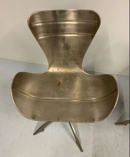 Set of two super cool steel design chairs