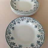 6 St Amand "Jane" iron clay soup plates