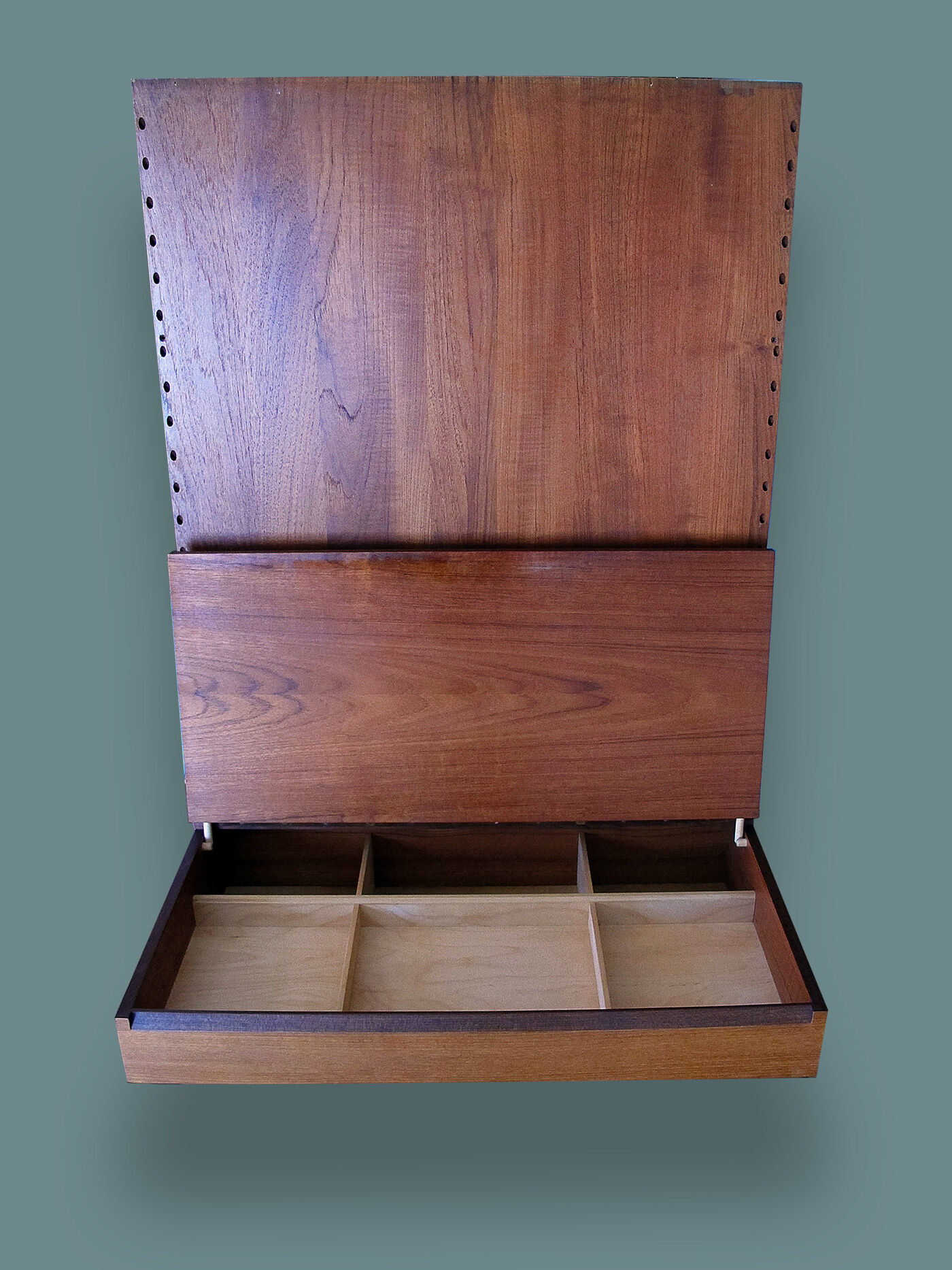 Desk suspended in teak by Poul Cadovius, Denmark, 1960