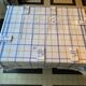 Embroidered checkered tablecloth with its 6 embroidered napkins