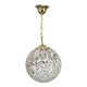 Suspended globe lamp in opaline glass, Czechoslovakian, 1970s.