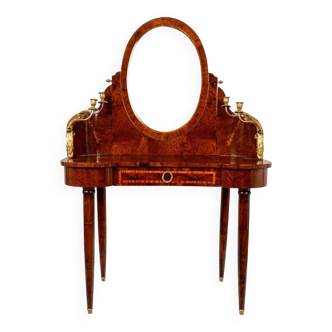 Bean shape dressing table - thuya burl and rosewood - period: art deco