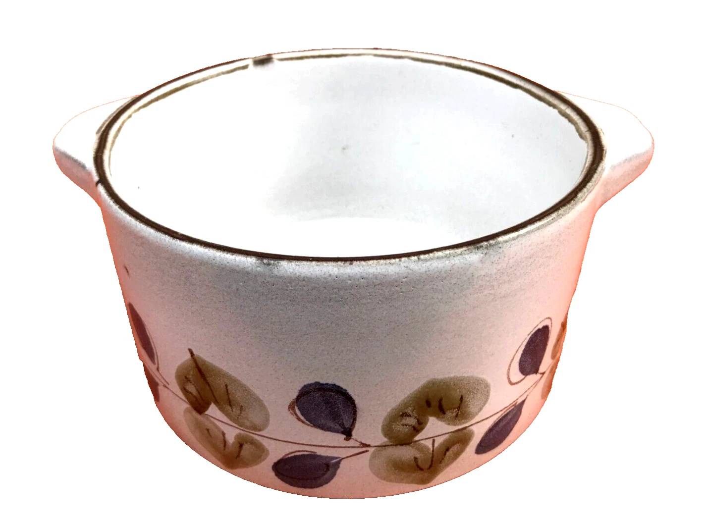 1970s Earred bowl "Prunes" collection Niderviller earthenware