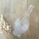 Cast glass decanter