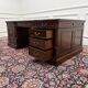 Large classic English Chesterfield partner desk