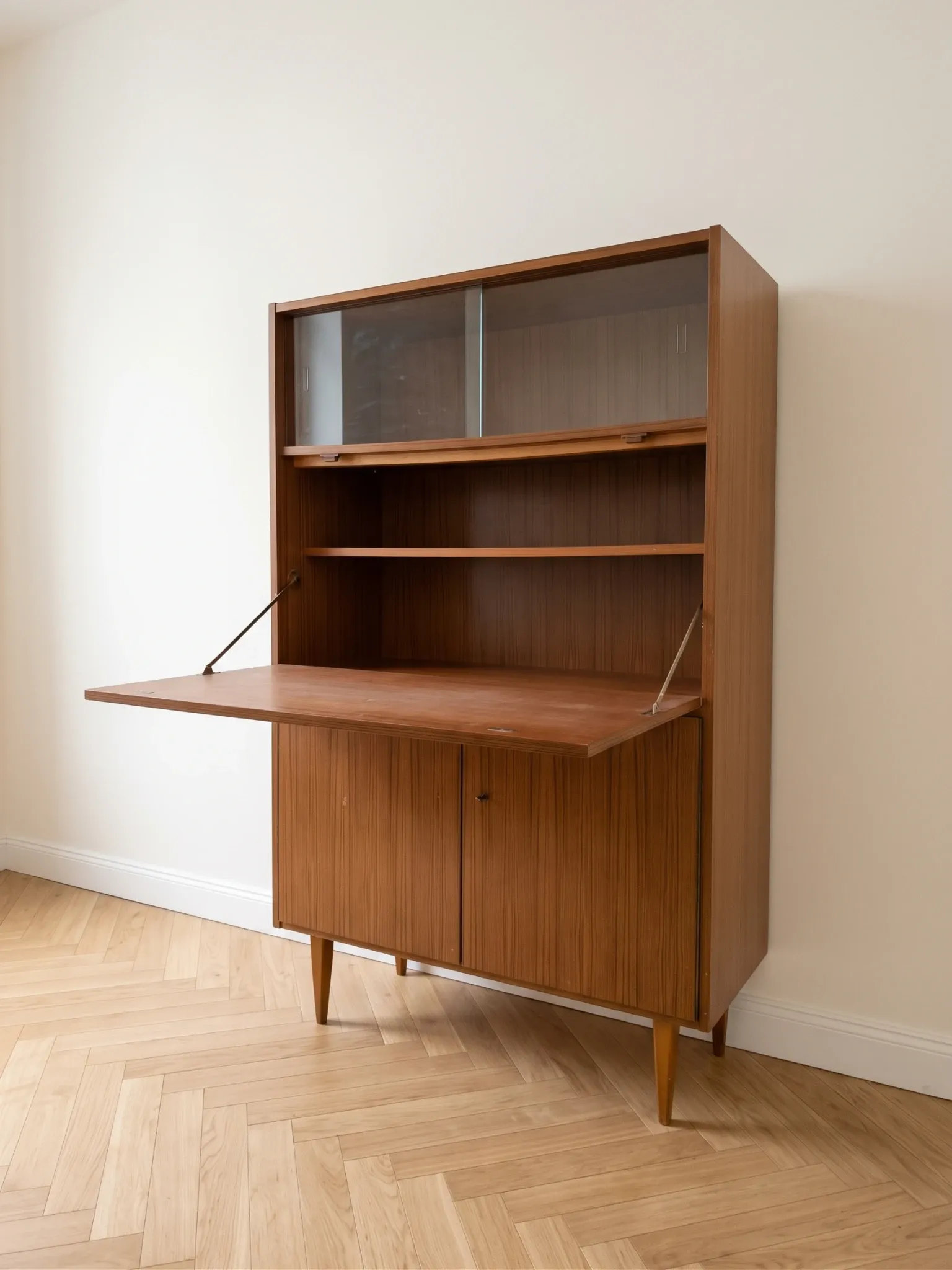 Secrétaire en bois, années 50