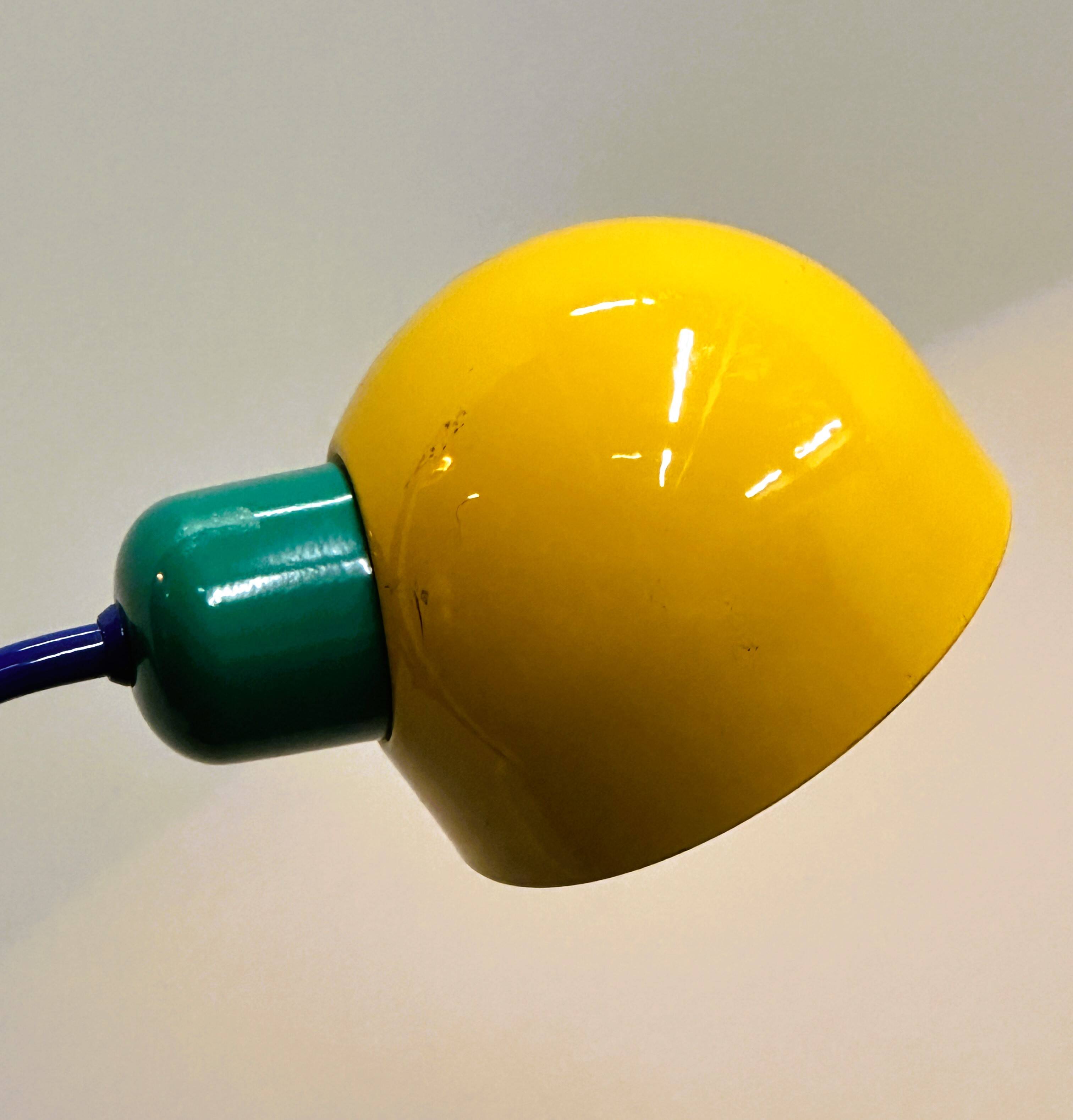 Postmodern Multicolor Metal Floorlamp by Veneta Lumi, 1980s Italy.