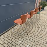 Fritz Hansen Series 7 Bar Stools Arne Jacobsen