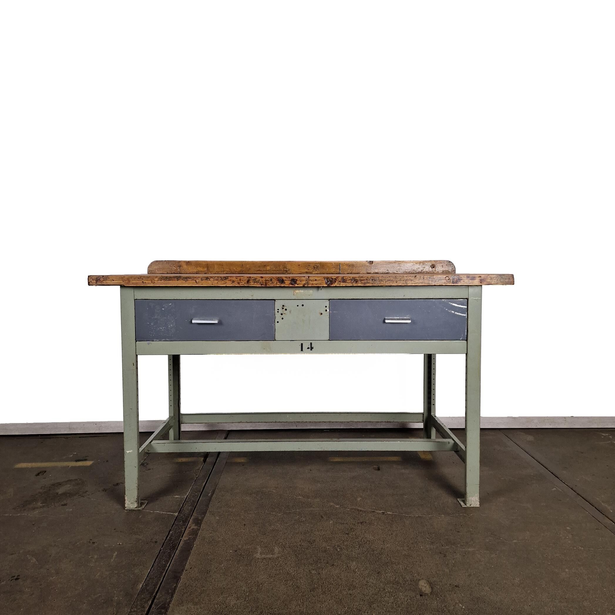 Industrial metal workbench