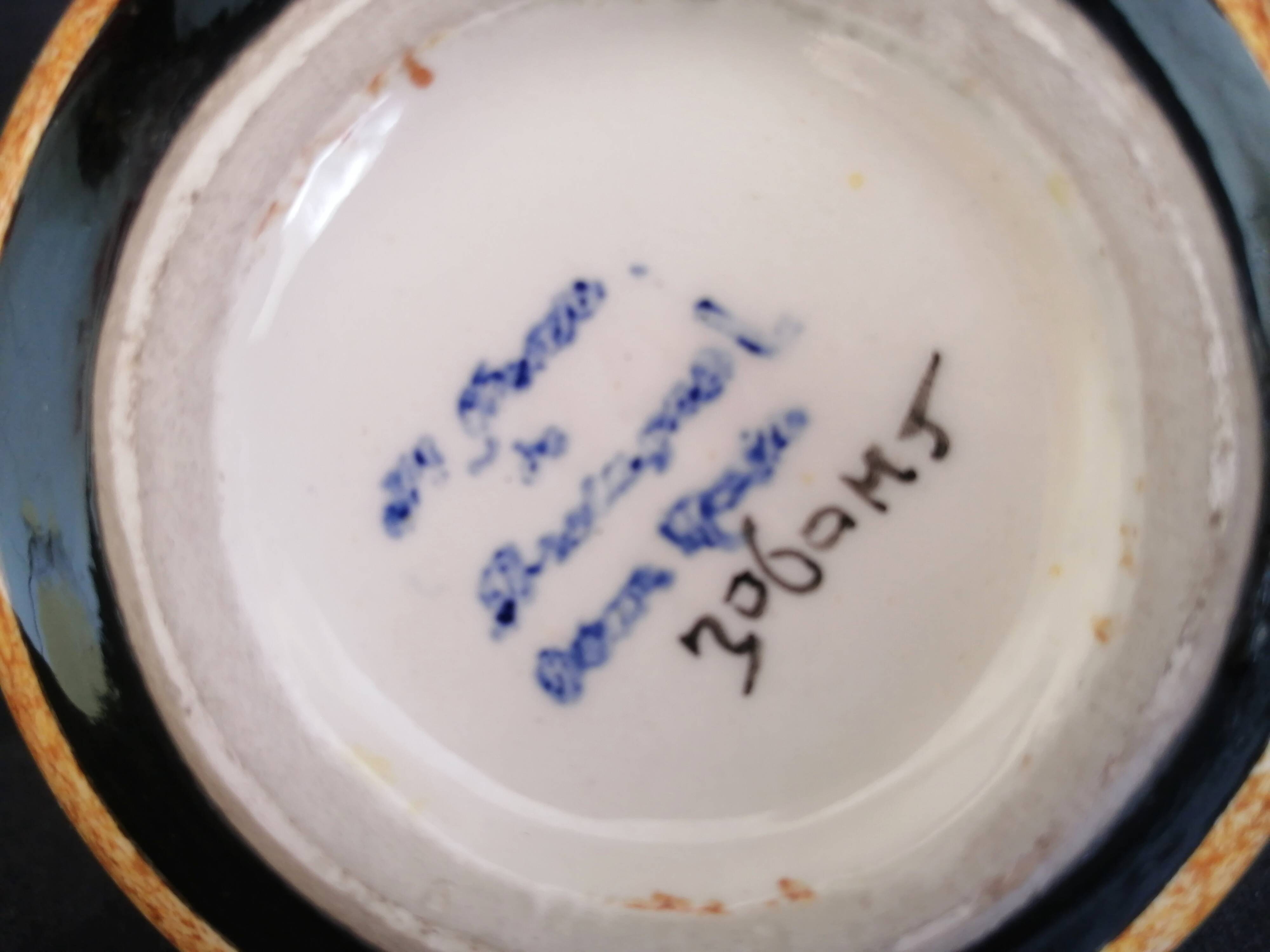 Saint Jean de Bretagne ceramic liqueur set, 5 pieces