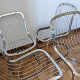 4 chaises 1970 chrome Cidue