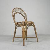 Bamboo chair, dining table chair, 1950s