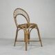 Chaise en bambou, chaise de table de salle à manger, années 1950