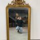 Large Rococo-style wall mirror, around 1850.