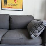 2 seater gray fabric sofa