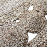 Bohemian round jute carpet 120 cm