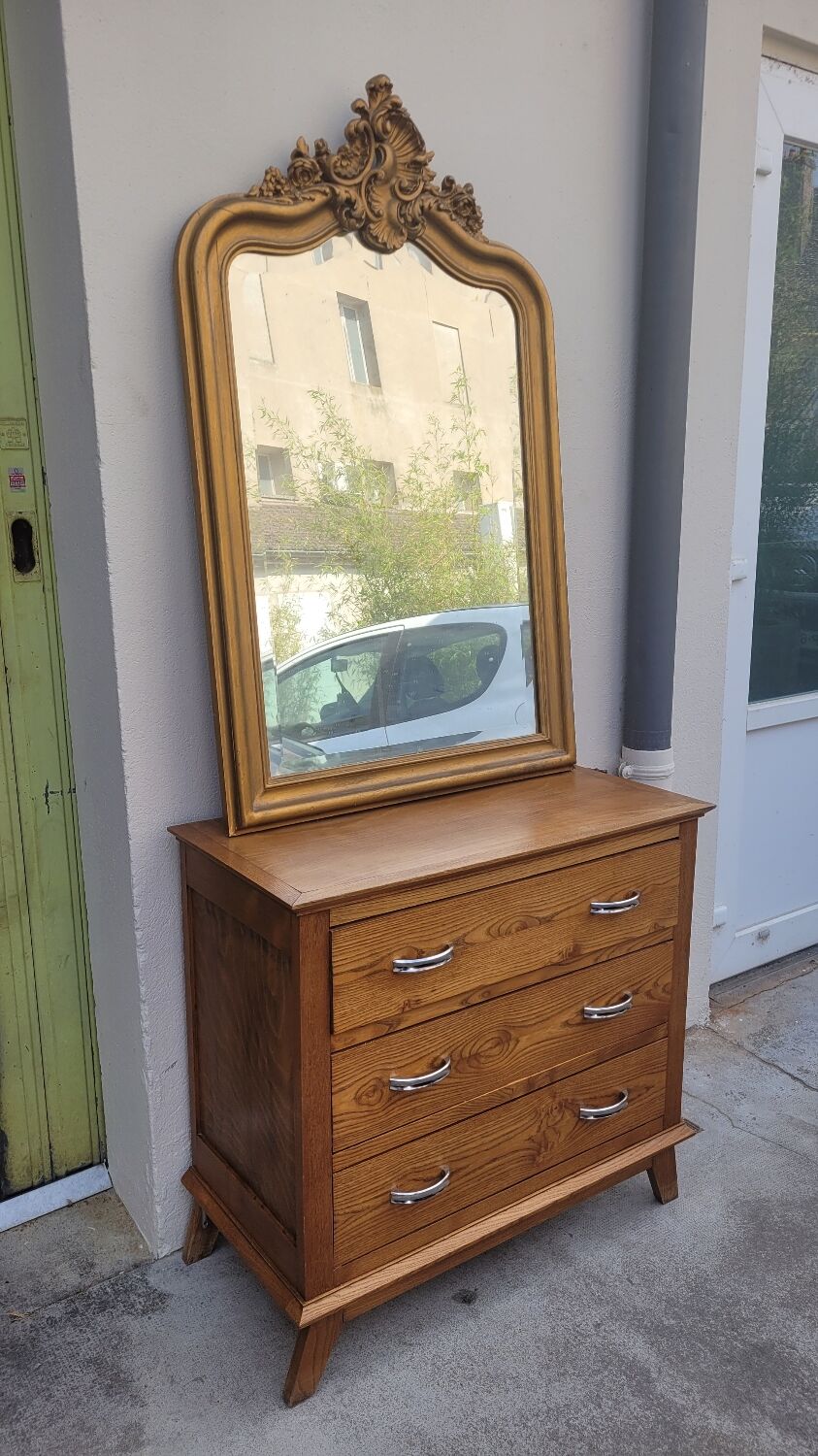 Vintage chest of drawers 1950 feet compass 3 drawers