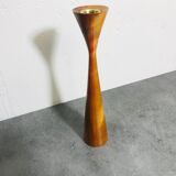 scandinavian teak candle holder